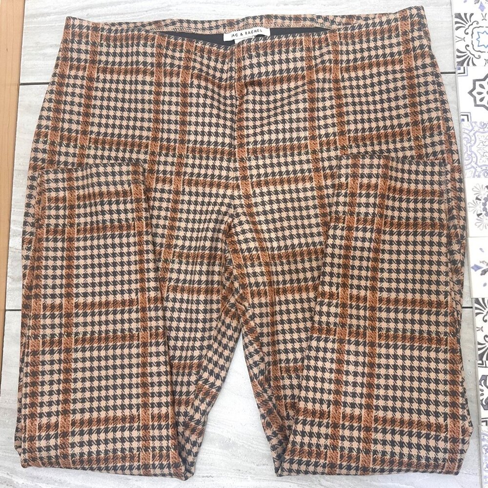 Zac & Rachel Super Soft Plaid Ankle Pull-on Pants XL